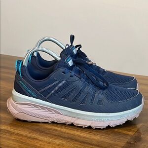 Womens Skechers Switch Back Cascades Lace Up Shoes 180162 Size 7.5 Navy Sneakers